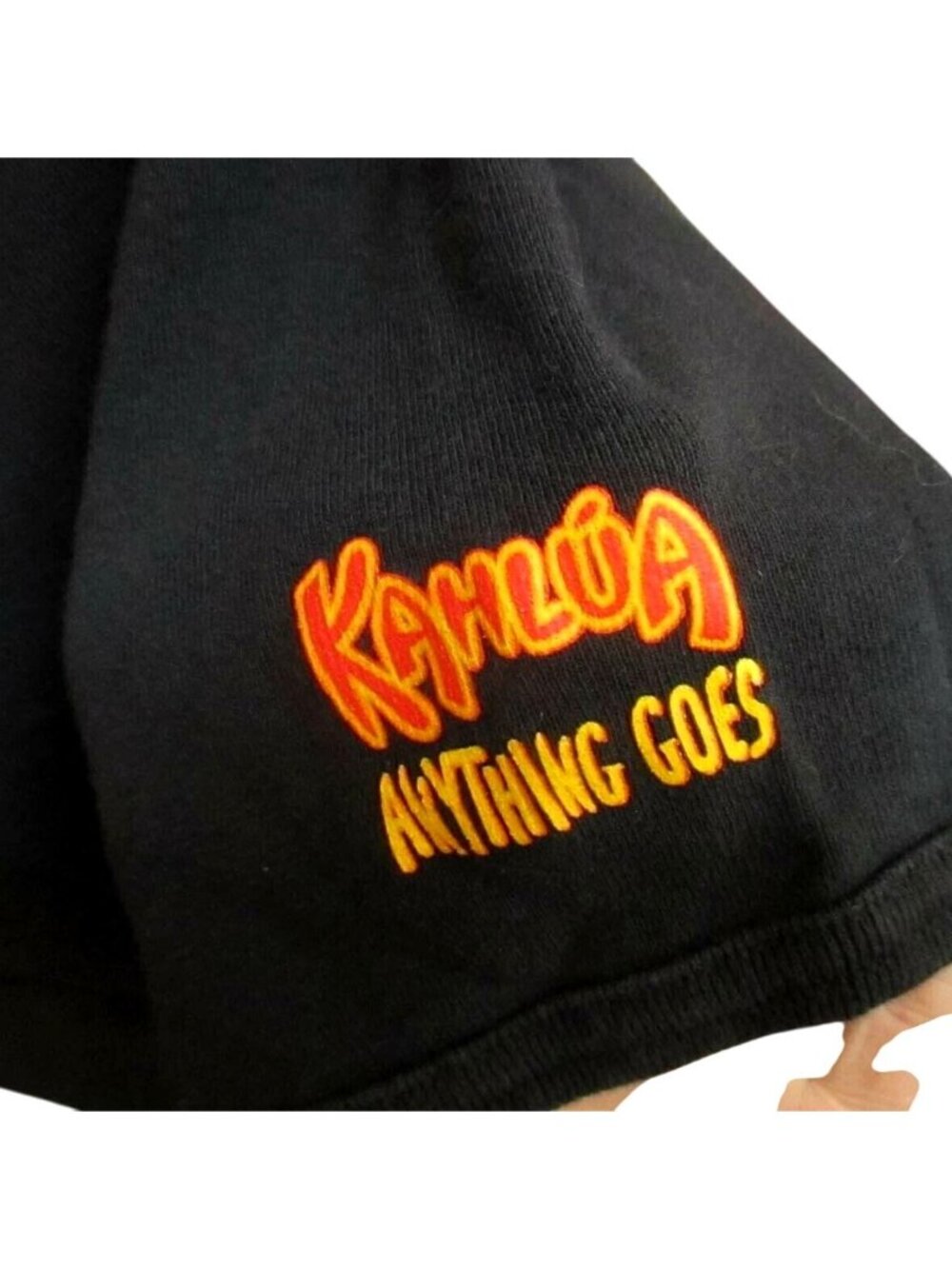 Large Vintage T-Shirt Kahlua 1990's Mens Tee Sleeve Graphic Black Cotton